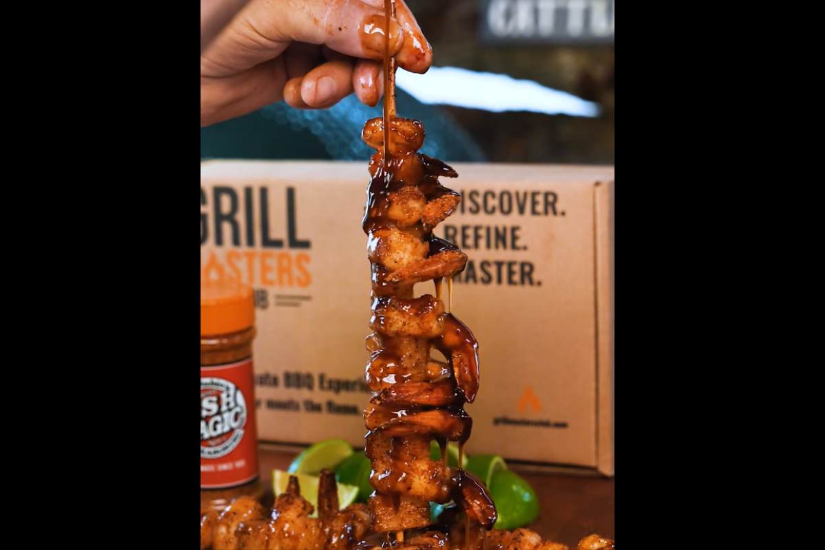 Grilled Teriyaki Shrimp & Pineapple Skewers