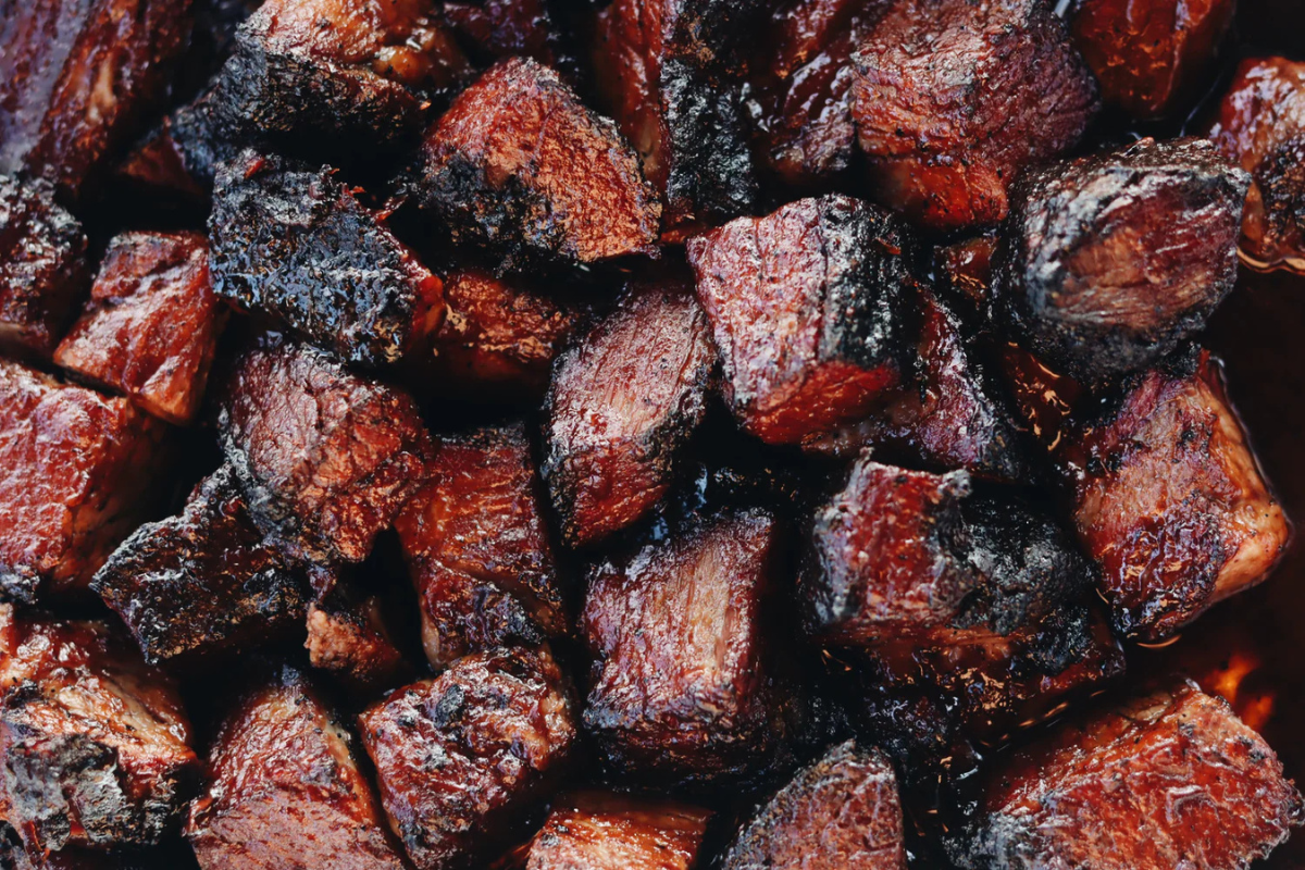 Smoked Chuck Roast Burnt Ends w/ Cherry Street BBQ Sauce
