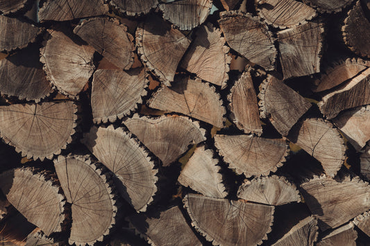 Stacked Wood for Smoking a Ham