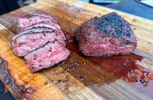 Peppercorn-Crusted Tri-Tip with Garlic Mustard Finish
