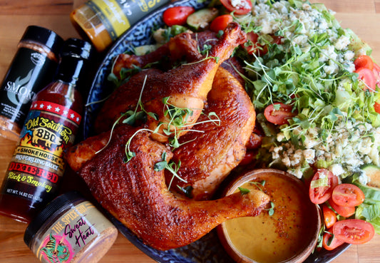 Smoked BBQ Chicken w/ a Honey Mustard Vinaigrette Salad