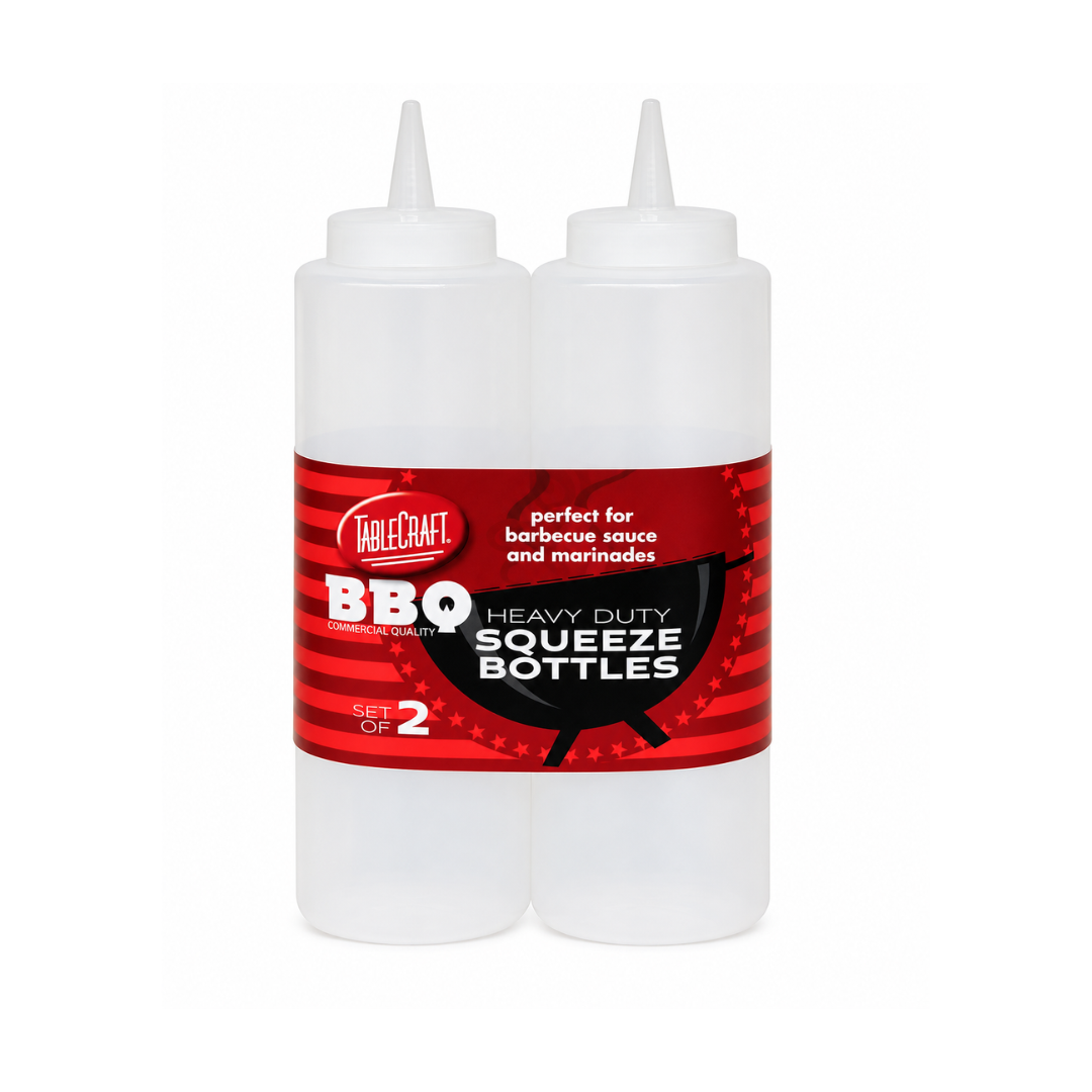 Flat Top Griddle Squeeze Bottles, 12 oz for Oil & BBQ Sauce (Set of 2)