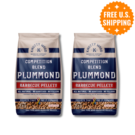2-Pack: Competition Blend Plummond Barbecue Pellets by Knotty Wood (2 x 20lb)