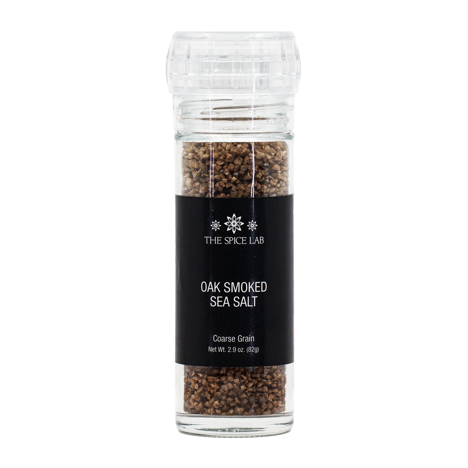 Oak Smoked Coarse Sea Salt Grinder by The Spice Lab (4.3 oz)