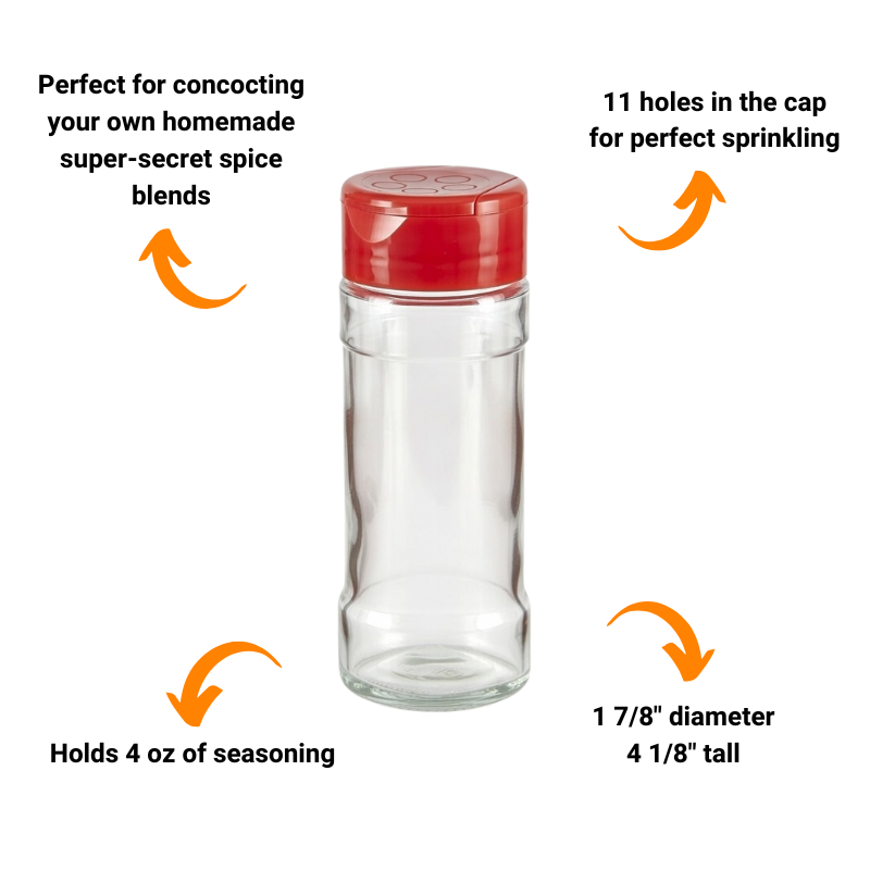 4 oz Reusable Plastic Spice Shaker
