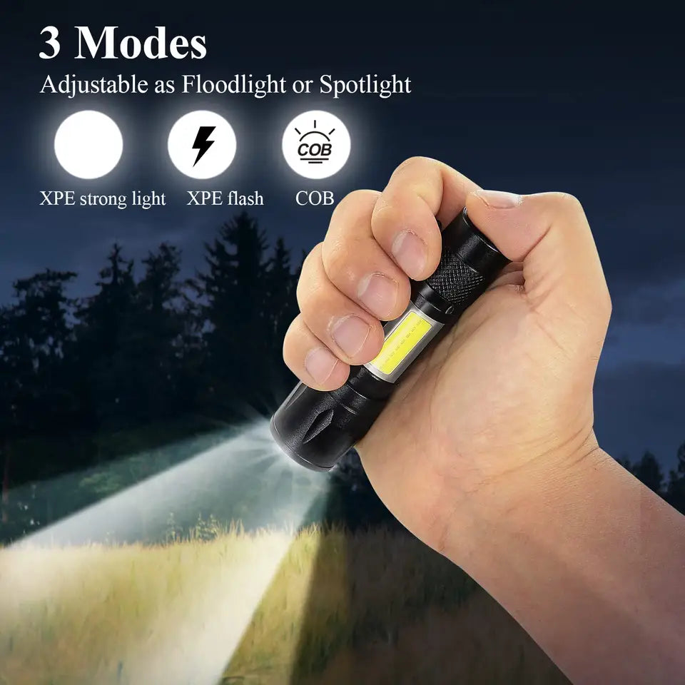 Grill Masters Club Rechargeable LED Pocket Flashlight