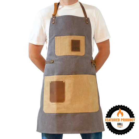 Premium Canvas & Leather BBQ Apron by The BBQ Butler