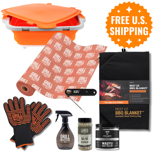 Baller Brisket Accessory Bundle: Prep Tub, Resting Blanket, Butcher Paper, Tallow + More