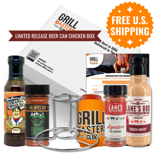 Hold My Beer Can Chicken BBQ Box - Sauces, Rubs, Beer Can Chicken Stand & Recipes