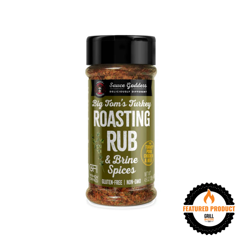Big Tom's Turkey Roasting Rub & Brine Spices by Sauce Goddess (4.9 oz)