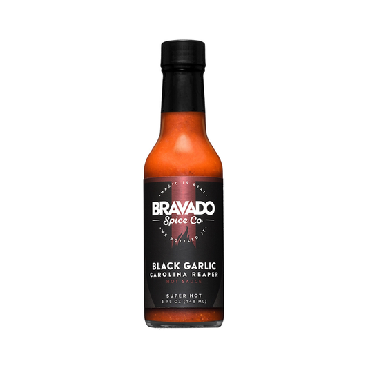 Black Garlic Carolina Reaper Hot Sauce by Bravado Spice Co. (5 oz)