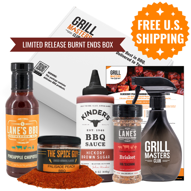 Boss of Burnt Ends BBQ Box - Beef & Pork Belly Burnt Ends Sauce, Rub & Recipe Bundle