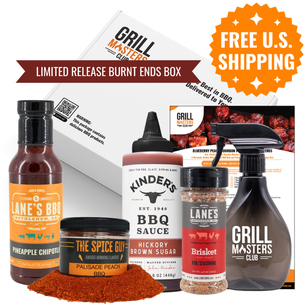 Boss of Burnt Ends BBQ Box - Beef & Pork Belly Burnt Ends Sauce, Rub & Recipe Bundle