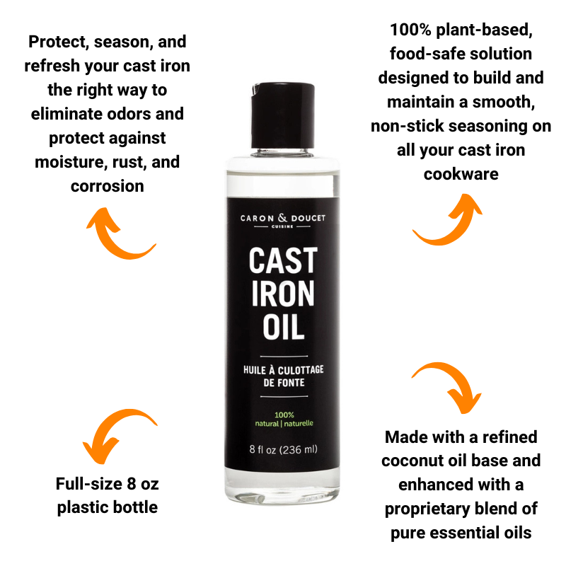 Cast Iron Seasoning & Cleaning Oil by Caron & Doucet (8 oz)