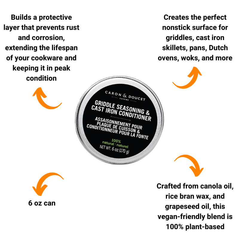 Griddle Seasoning & Cast Iron Conditioner by Caron & Doucet