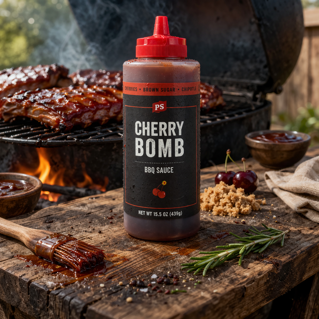 Cherry Bomb BBQ Sauce by PS Seasoning (15.8 oz)