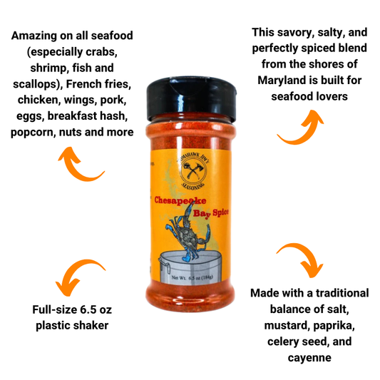 Tomahawk Jim’s Chesapeake Bay Spice (6.5 oz) - Maryland Seafood Rub