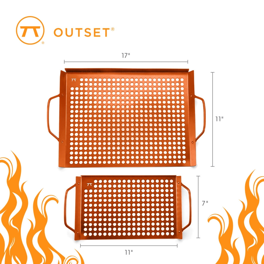 Outset Copper Non-Stick Grilling & BBQ Grids (2-pack)