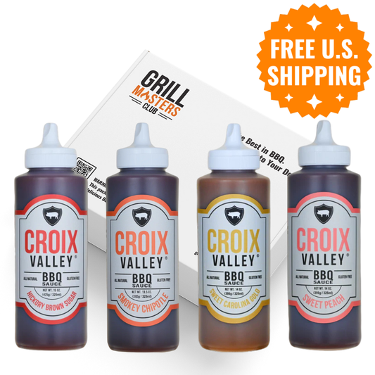 Croix Valley BBQ Sauce 4-Pack: Hickory Brown Sugar, Smokey Chipotle, Sweet Carolina Gold & Sweet Peach