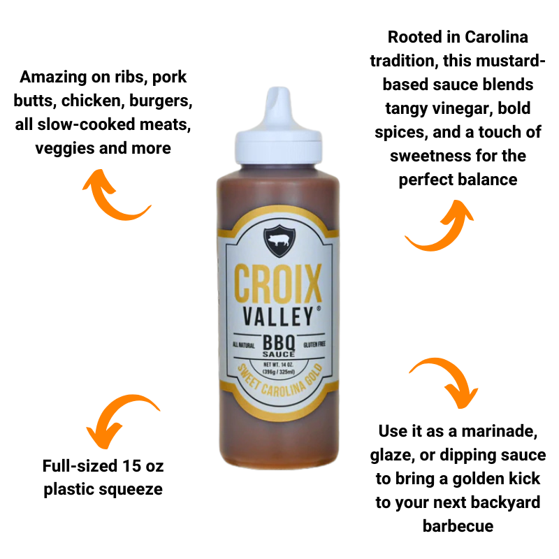 Croix Valley Foundry Series Sweet Carolina Gold BBQ Sauce (15 oz)