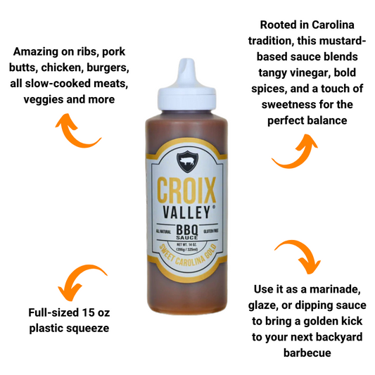 Croix Valley Foundry Series Sweet Carolina Gold BBQ Sauce (15 oz)