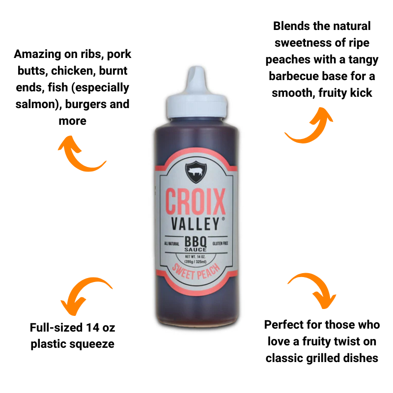 Croix Valley Foundry Series Sweet Peach BBQ Sauce (14 oz)