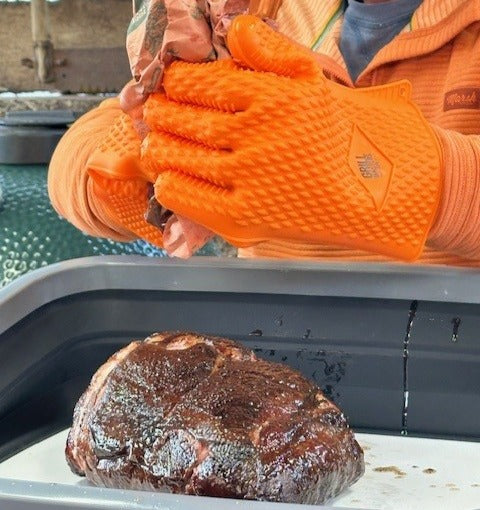 Grill Masters Club Silicone BBQ Gloves (Dishwasher Safe, Heat Safe to 446°F)