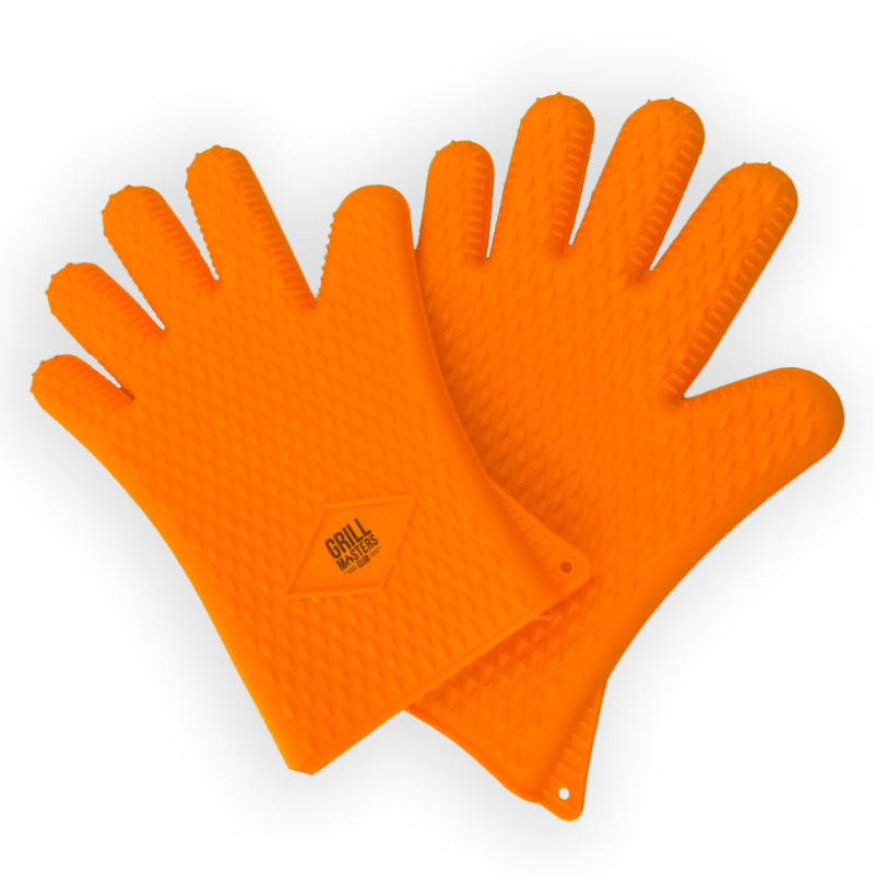 Grill Masters Club Silicone BBQ Gloves (Dishwasher Safe, Heat Safe to 446°F)