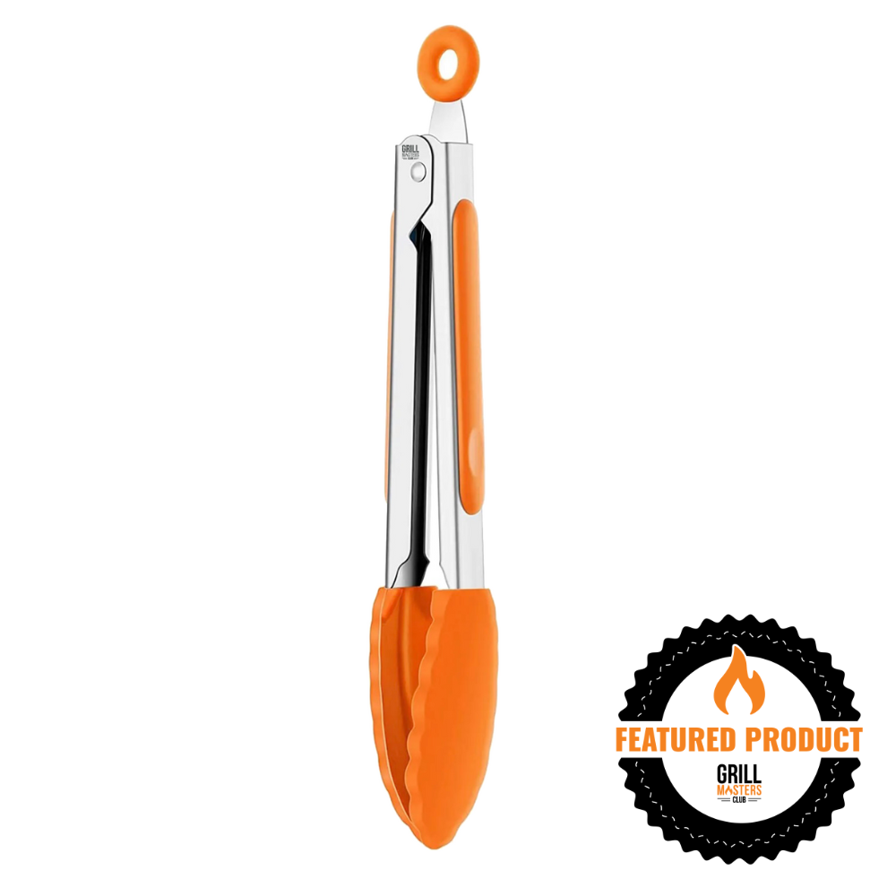 Grill Masters Club Heat-Resistant Silicone BBQ Tongs