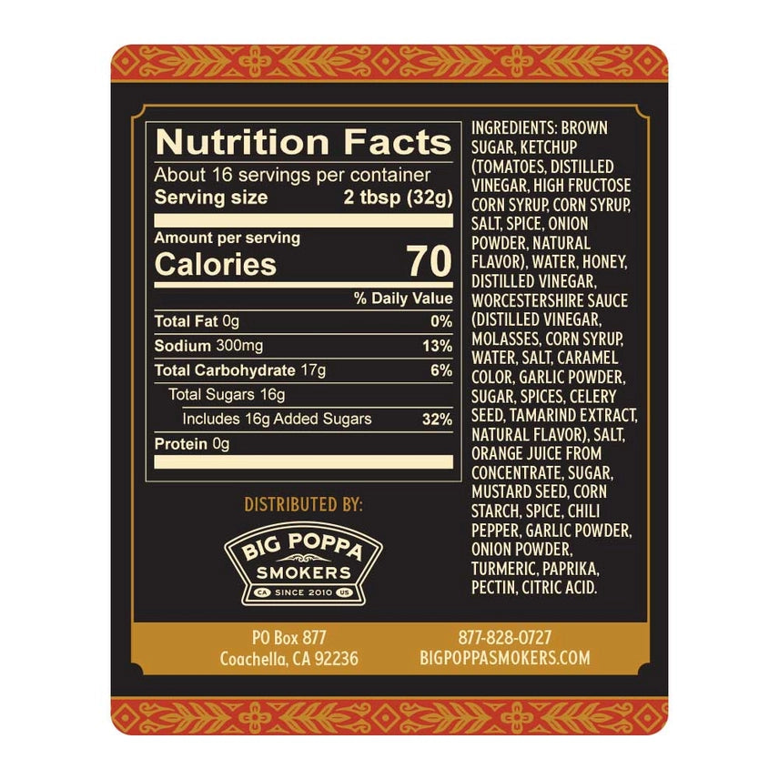 Big Poppa's Granny's BBQ Sauce (18 oz)