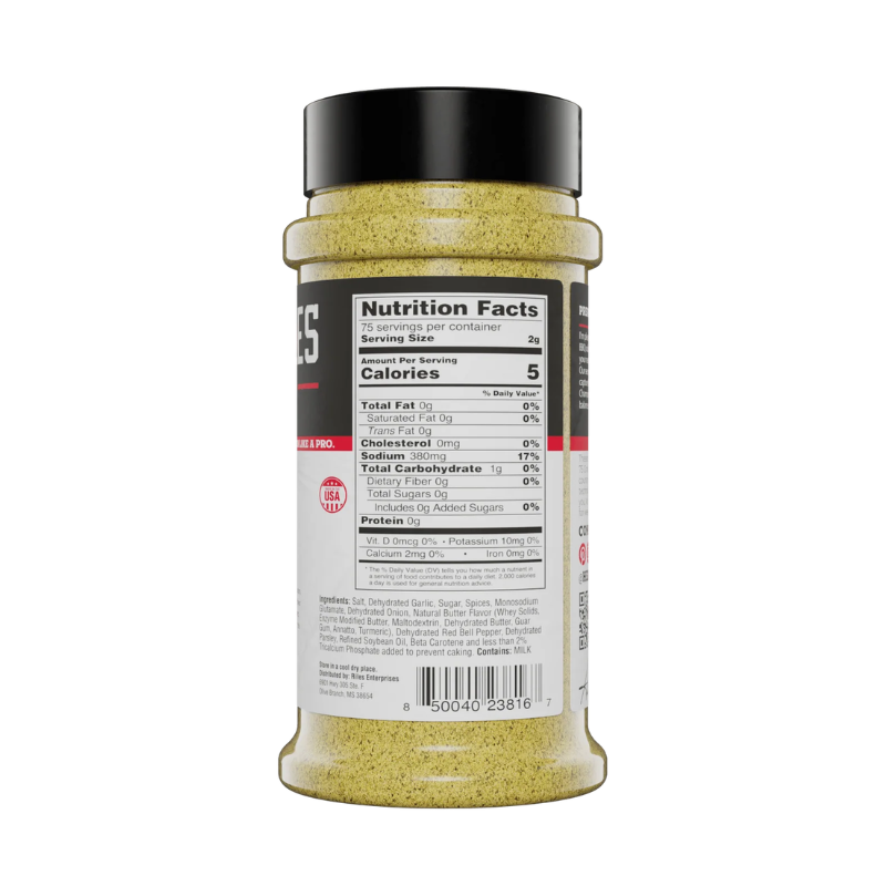 Heath Riles Garlic Butter Rub (8 oz) - For Steak, Chicken & Seafood