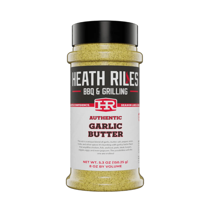 Heath Riles Garlic Butter Rub (8 oz) - For Steak, Chicken & Seafood