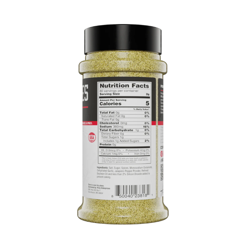 Heath Riles Garlic Jalapeño Rub (8 oz) - All-Purpose Seasoning