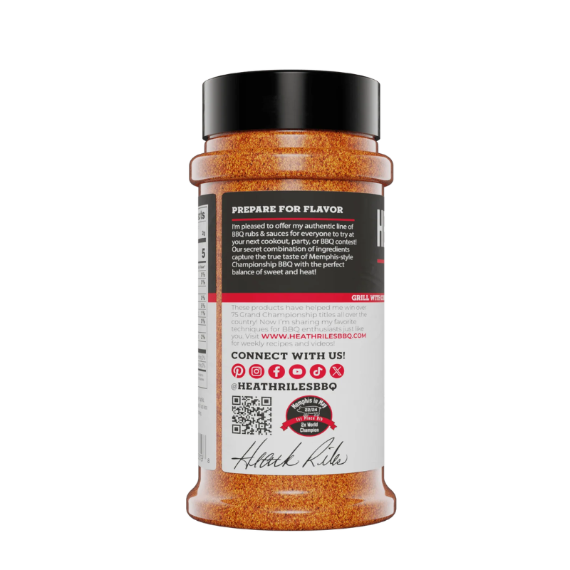Heath Riles Honey Rub (8 oz) - Perfect Sweet Heat BBQ Seasoning