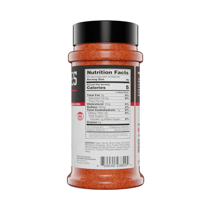 Heath Riles Sweet BBQ Rub (8 oz) - For Ribs, Pork, Chicken & More