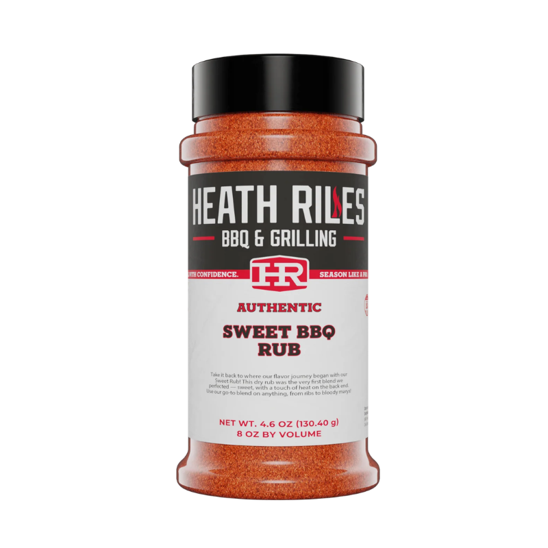 Heath Riles Sweet BBQ Rub (8 oz) - For Ribs, Pork, Chicken & More
