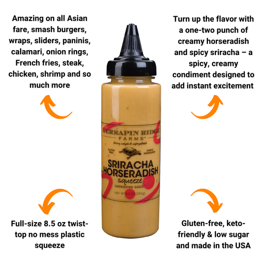 Sriracha Horseradish Garnishing Squeeze by Terrapin Ridge Farms (8.5 oz)