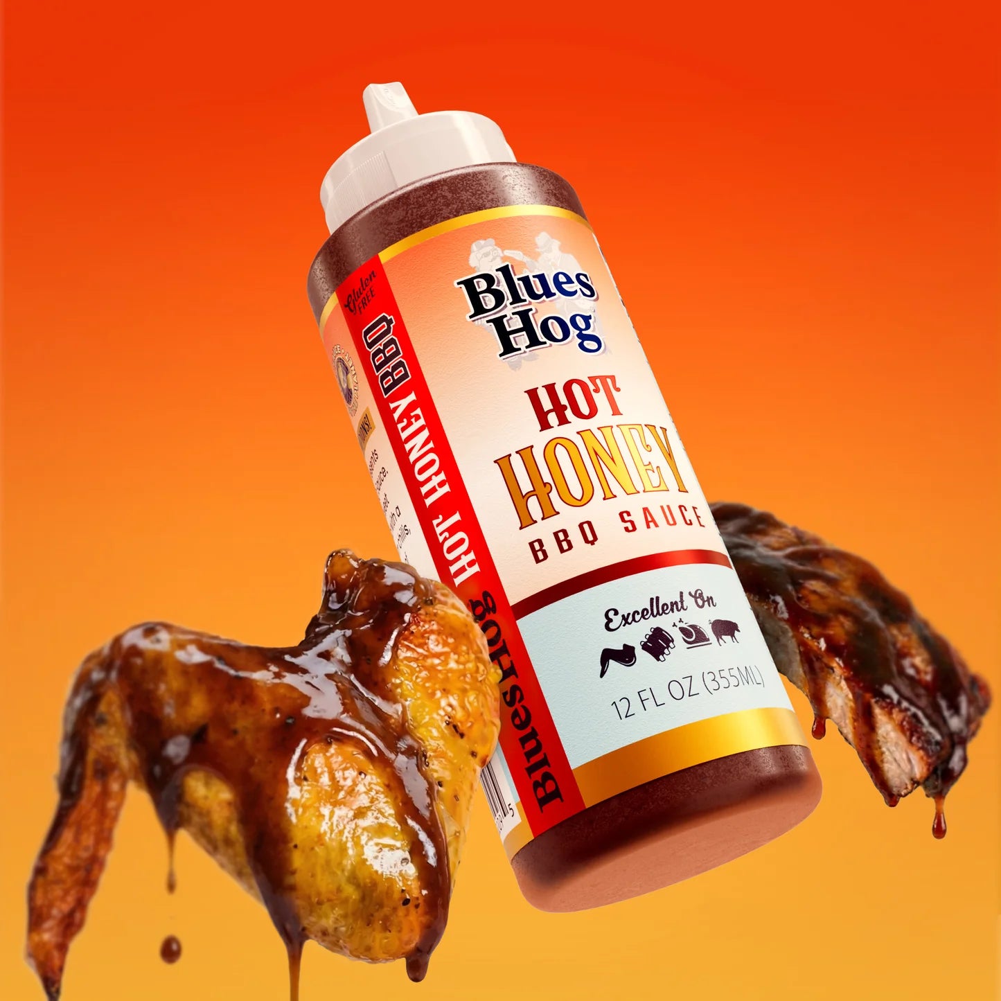 Blues Hog Hot Honey BBQ Sauce (12 oz) - Sweet Heat BBQ Sauce
