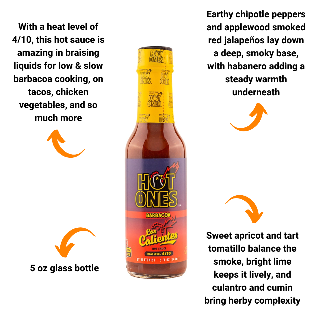 Los Calientes Barbacoa Chipotle Hot Sauce by Hot Ones (5 oz)