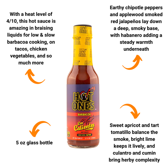 Los Calientes Barbacoa Chipotle Hot Sauce by Hot Ones (5 oz)