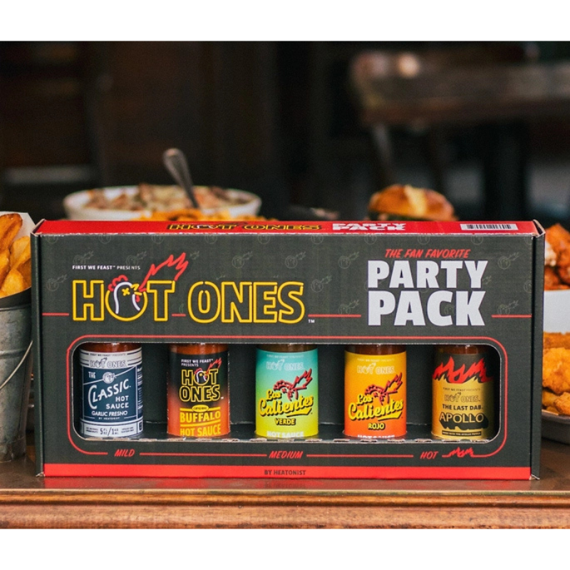 Hot Ones Fan Favorite Party Pack Hot Sauce 5-Pack Gift Set