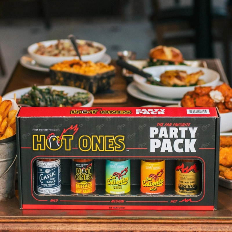 Hot Ones Fan Favorite Party Pack Hot Sauce 5-Pack Gift Set