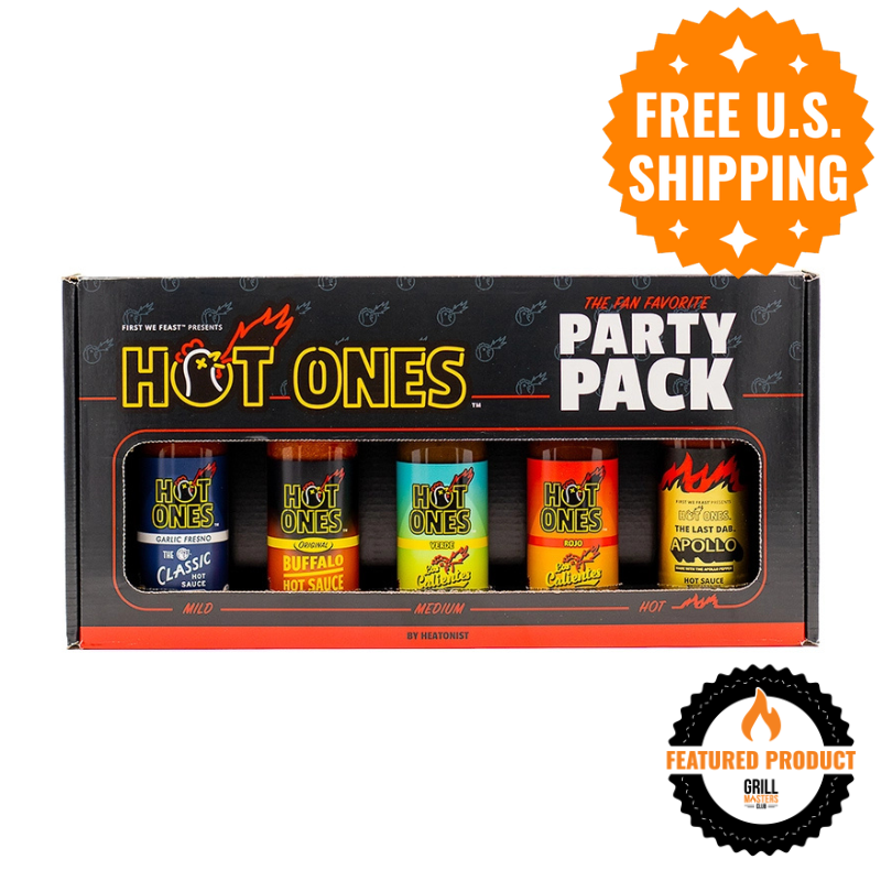 Hot Ones Fan Favorite Party Pack Hot Sauce 5-Pack Gift Set