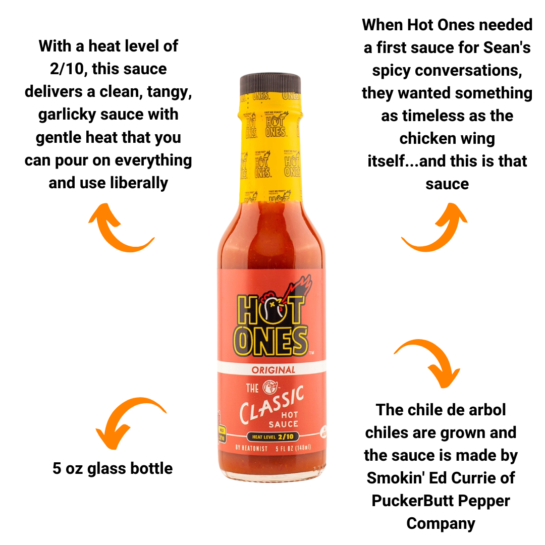 The Classic Chile de Arbol Hot Sauce by Hot Ones (5 oz)