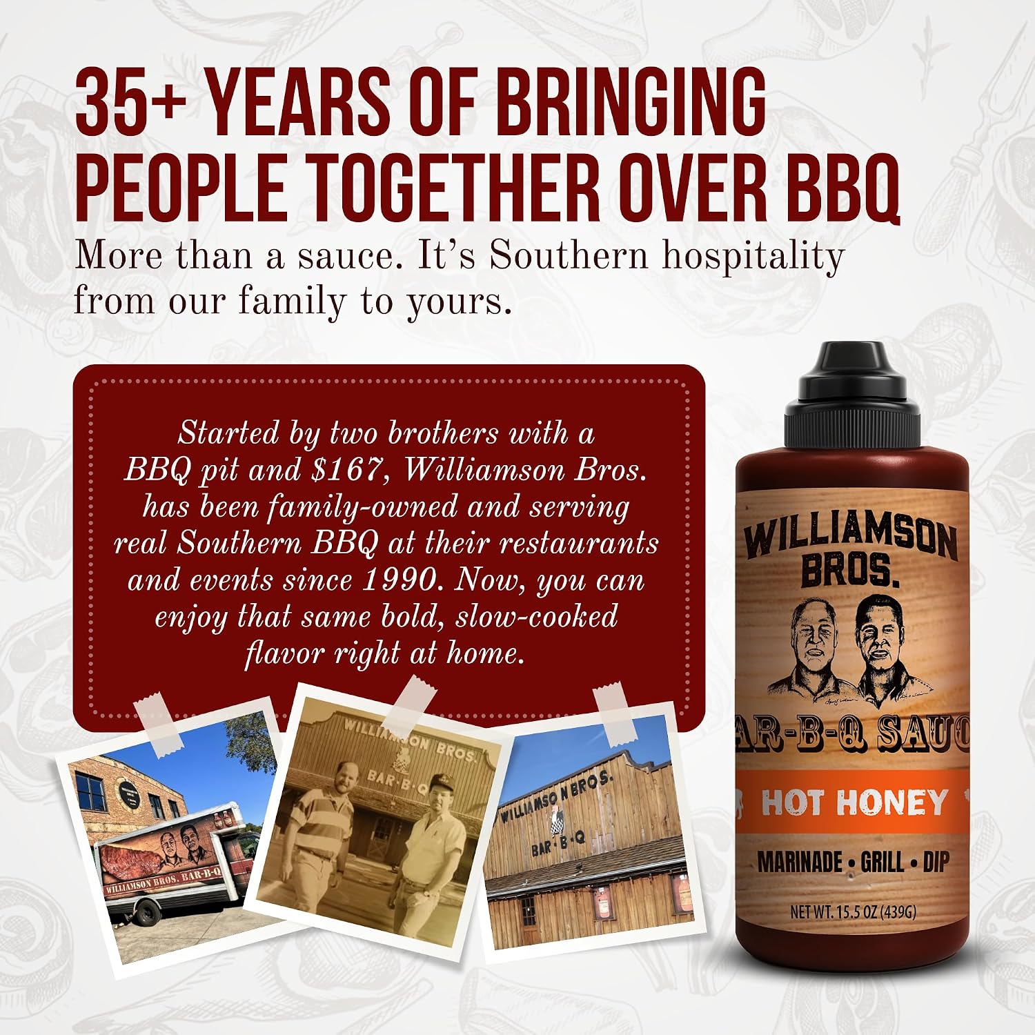 Williamson Bros. Hot Honey Bar-B-Q Sauce (15.5 oz)