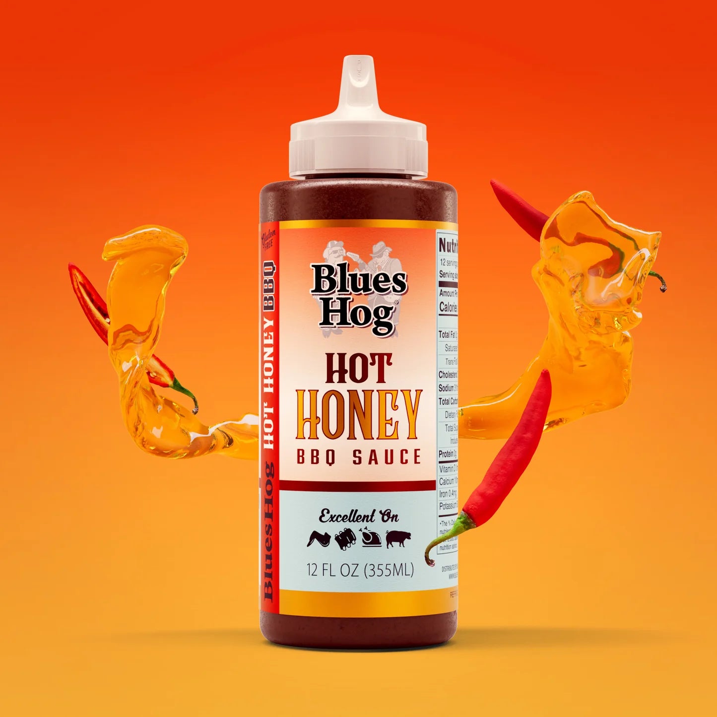 Blues Hog Hot Honey BBQ Sauce (12 oz) - Sweet Heat BBQ Sauce