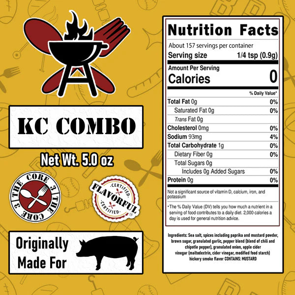 KC Combo: Kansas City BBQ Rub by The Tailgate Foodie (5 oz)
