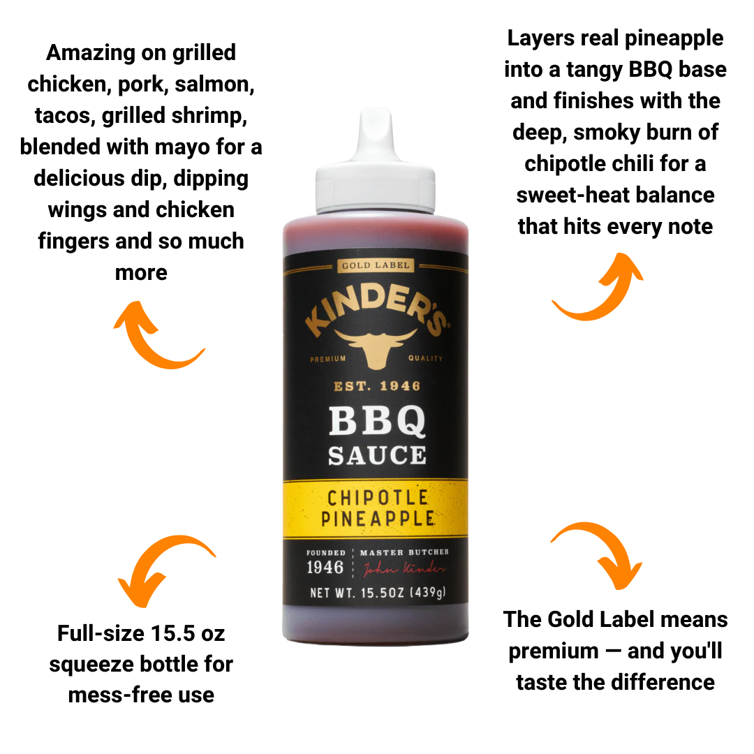 Kinder's Gold Label Chipotle Pineapple BBQ Sauce (15.5 oz)