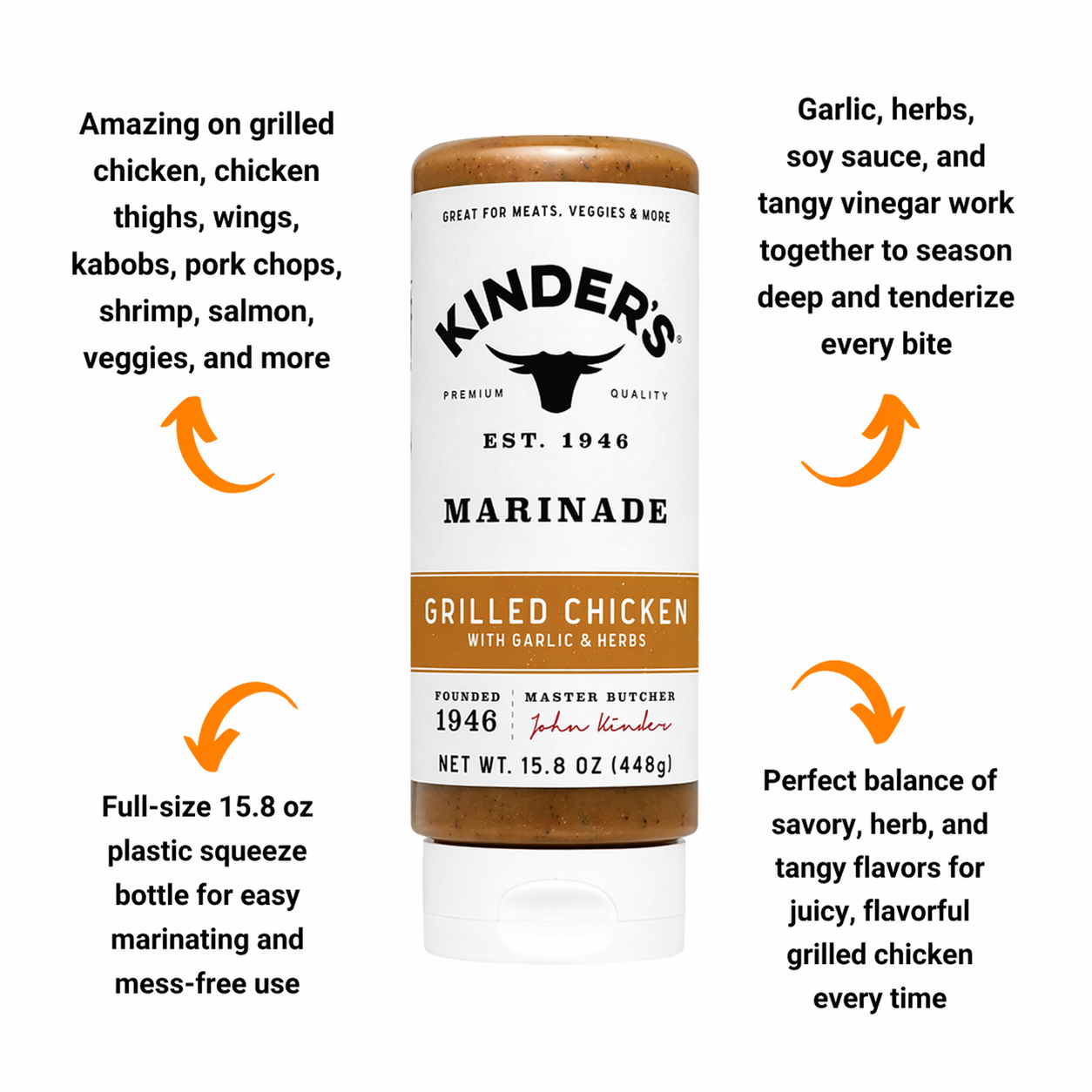 Kinder's Grilled Chicken Marinade with Garlic & Herbs