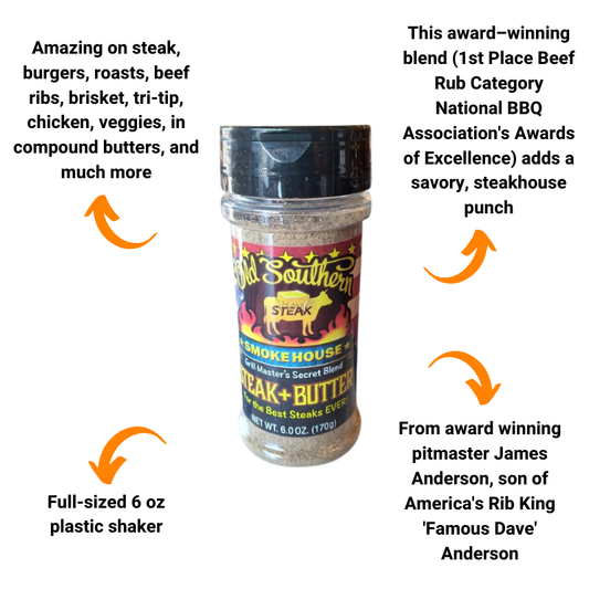 Steak + Butter Seasoning by Old Southern BBQ (6 oz)